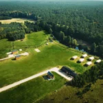 widok na działkę z lotu ptaka